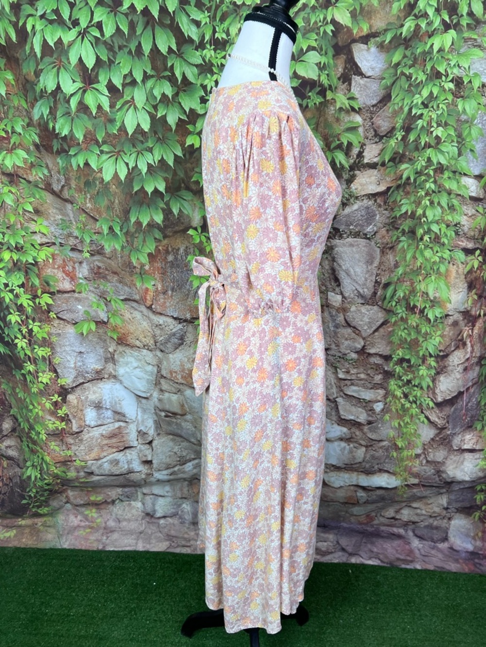 FAITHFULL THE BRAND Floral Print Mid-Calf Cottagecore Puff Sleeve Dress, 6 - Picture 8 of 14
